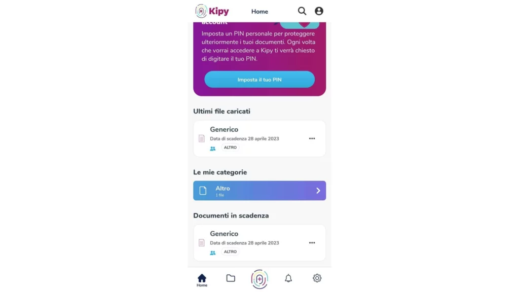 kipy app scadenze documenti