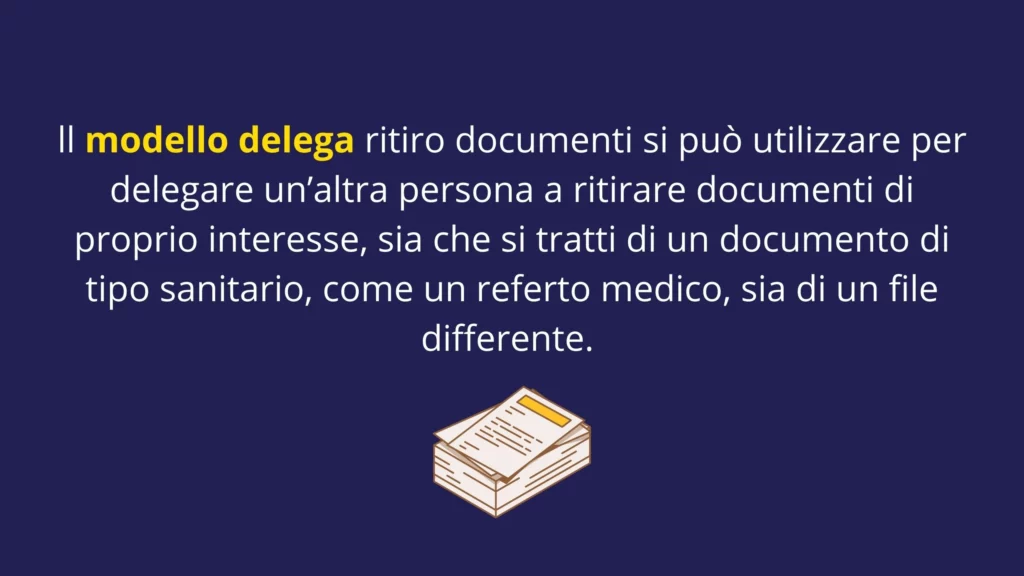 delega delega ritiro documenti