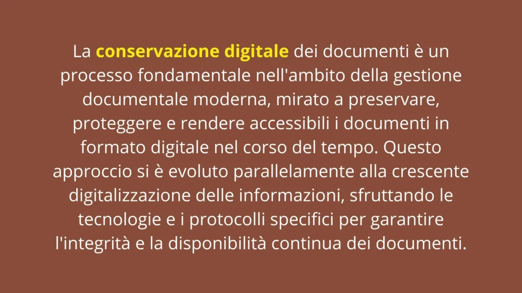 conservazione dei documenti digitali