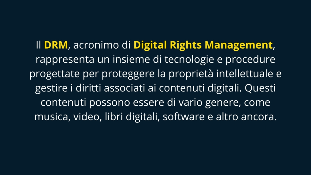 gestione dei diritti digitali drm definizione