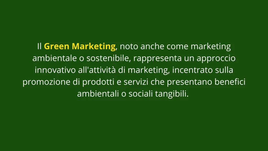 green marketing definizione