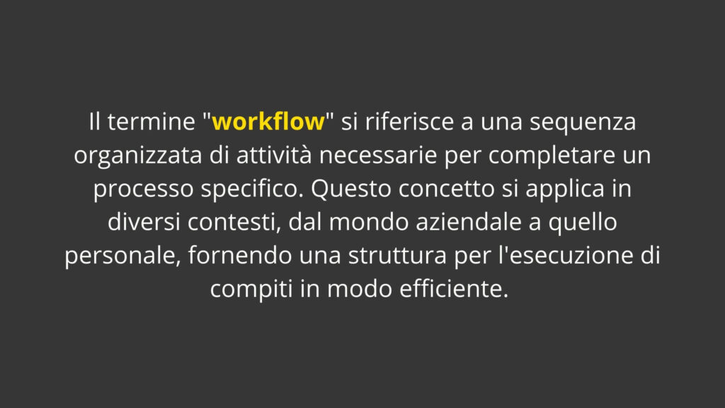 workflow definizione